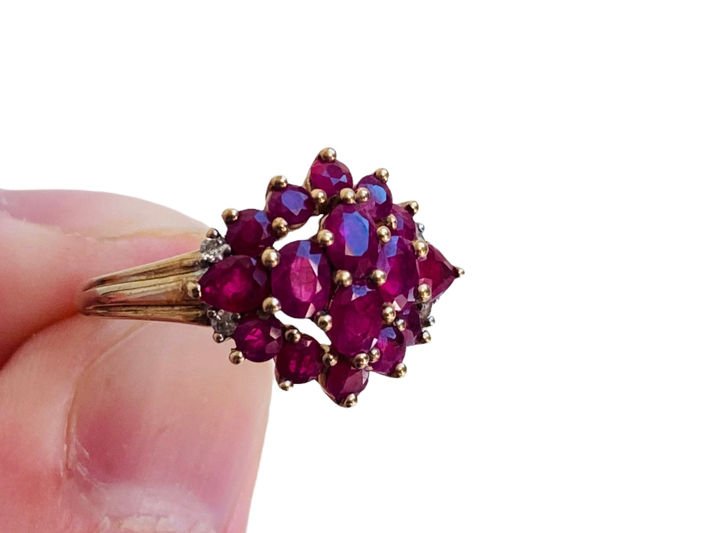 9ct Gold Ruby & Diamond Ring