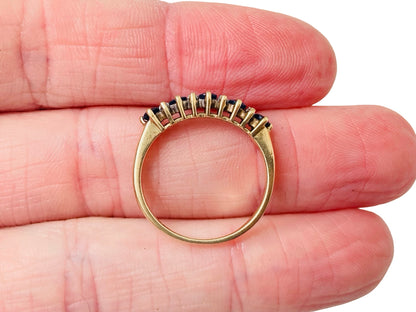 Vintage 9ct Gold Sapphire & Diamond Ring