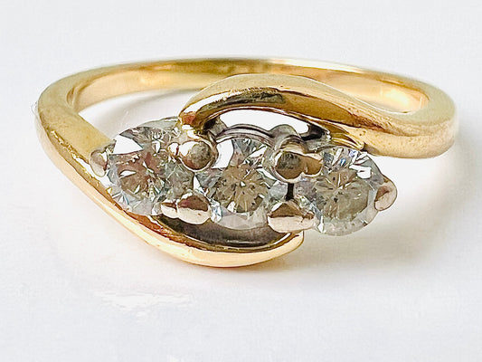 18ct Gold Three-Stone 0.59ct Diamond Ring