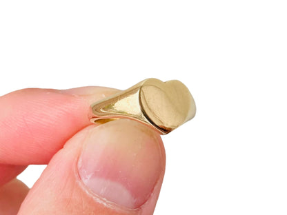 9ct Gold Heart Signet Ring
