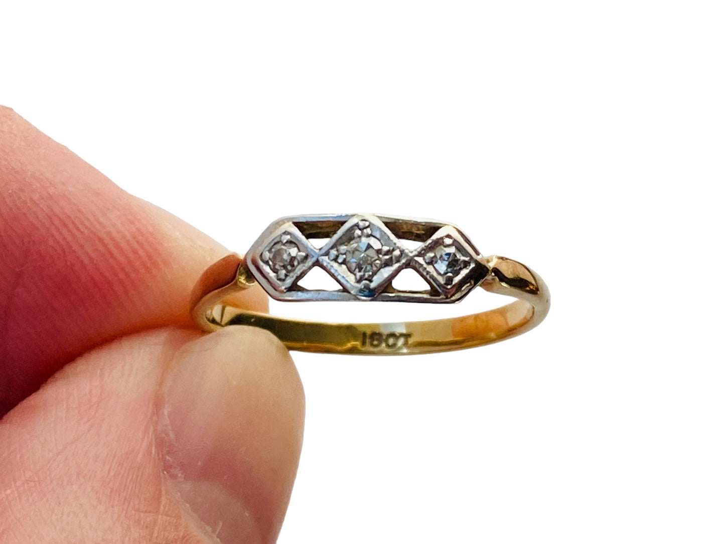 Antique 18ct Gold Diamond Ring