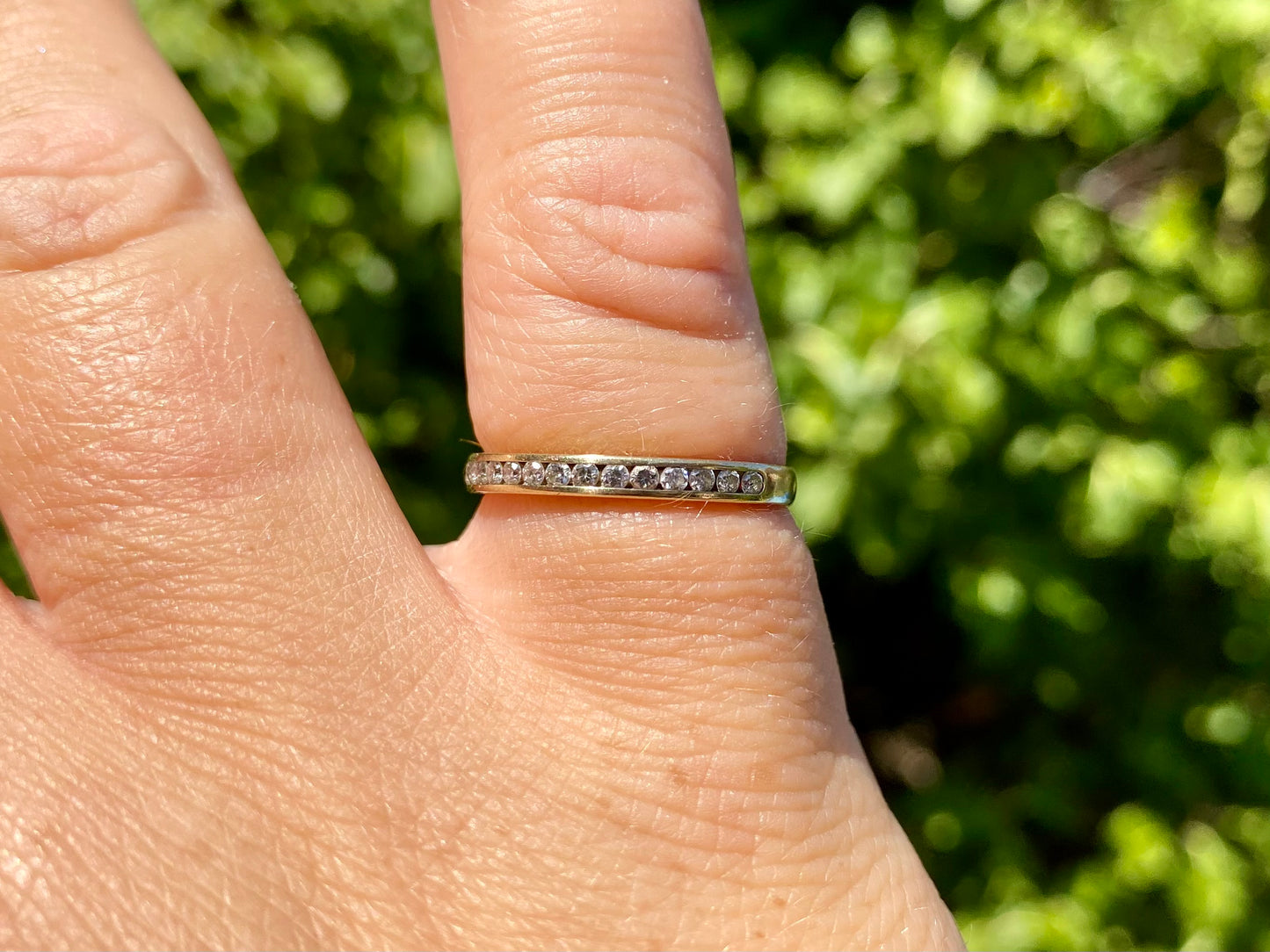 9ct Gold Nine-Stone Diamond Ring
