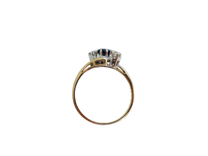 Vintage 9ct Gold Sapphire & Diamond Ring