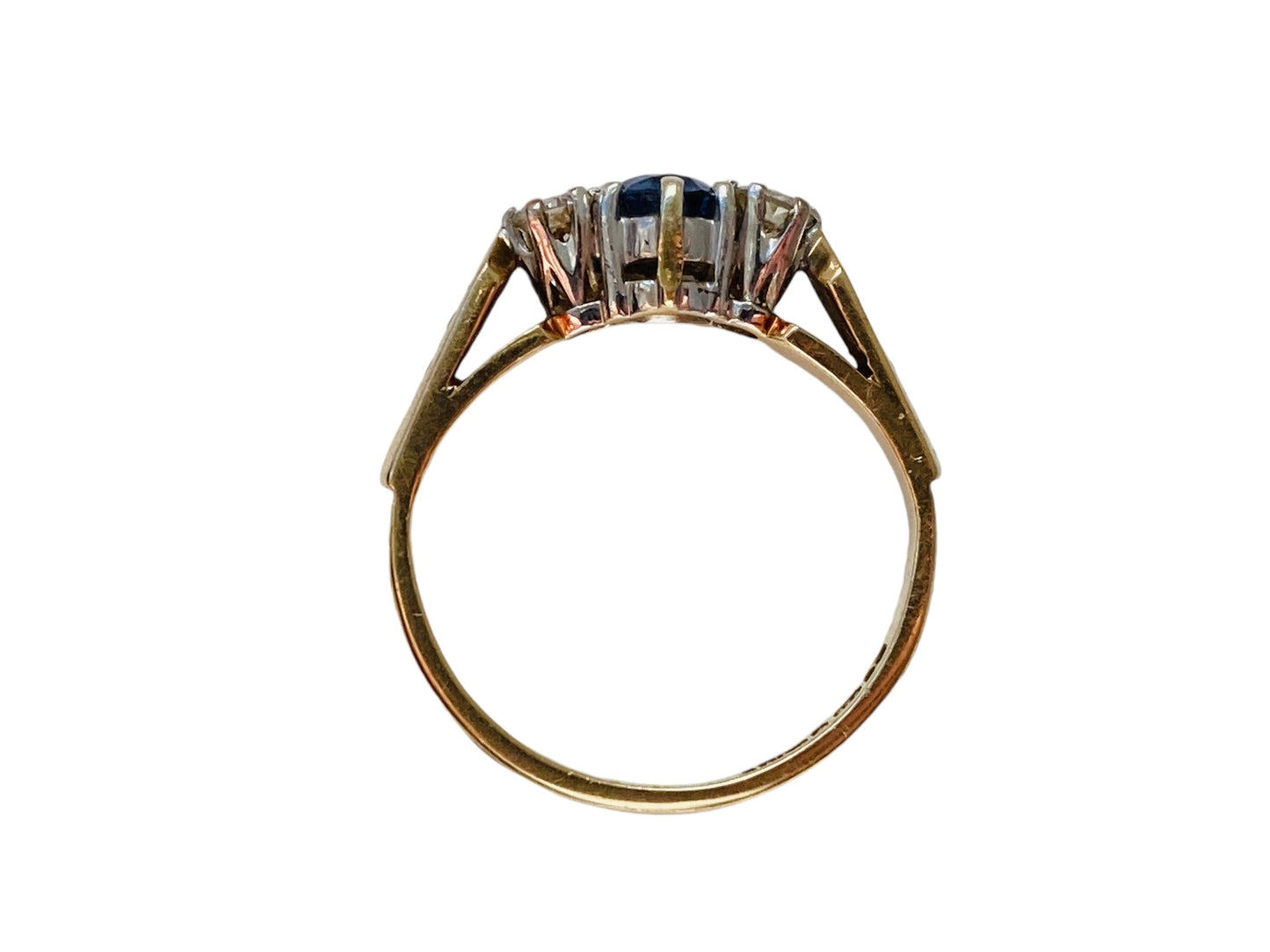 Vintage 9ct Gold Sapphire & Diamond Ring