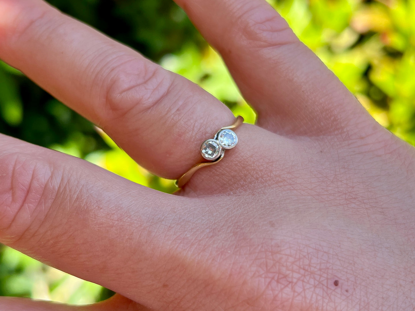 Vintage 18ct Gold Toi Et Moi Diamond Ring