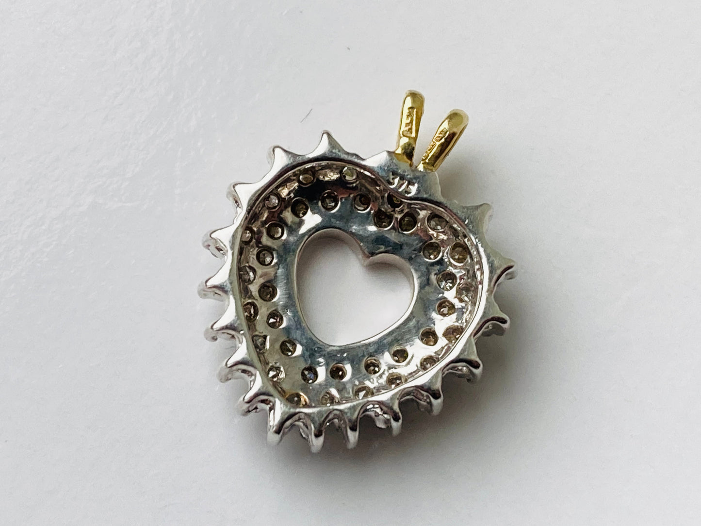 9ct Gold Diamond Heart Pendant