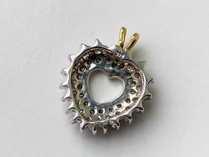 9ct Gold Diamond Heart Pendant