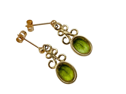 9ct Gold Peridot Earrings