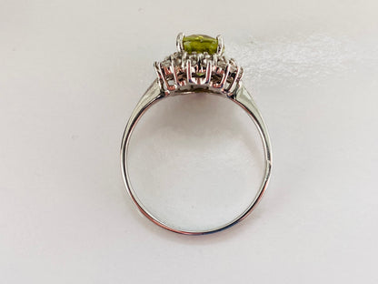 9ct Gold Peridot & Zircon Ring