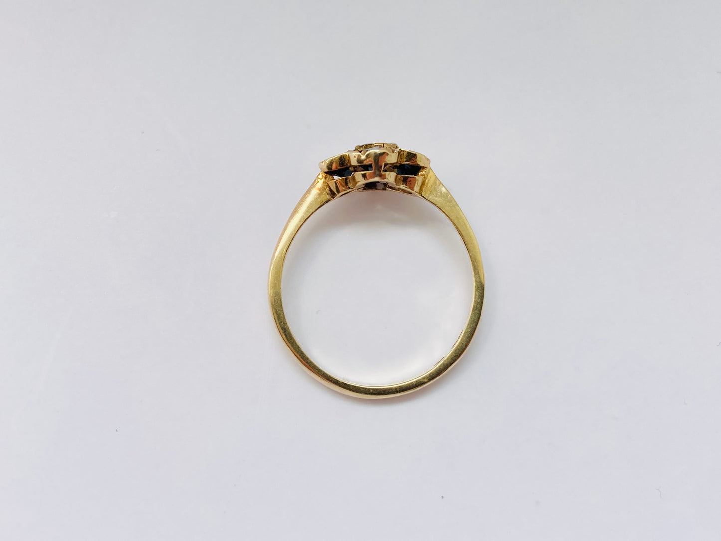 Vintage 9ct Gold Sapphire & Diamond Ring