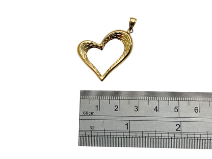 9ct Gold Puffy Heart Pendant