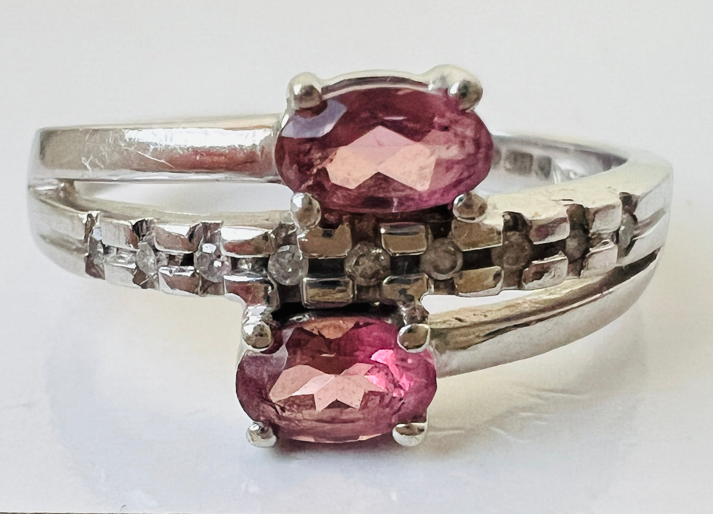 9ct Gold Pink Tourmaline & Diamond Ring