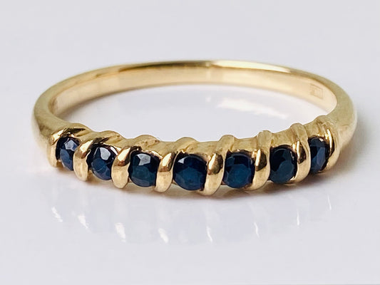 9ct Gold Sapphire Stacking Ring