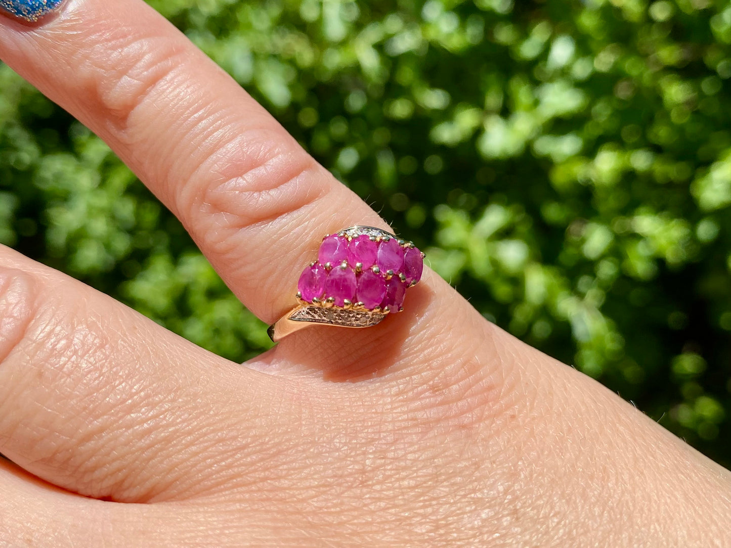 9ct Gold Ruby & Diamond Ring