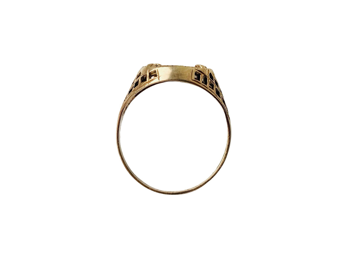 9ct Gold Coin Ring