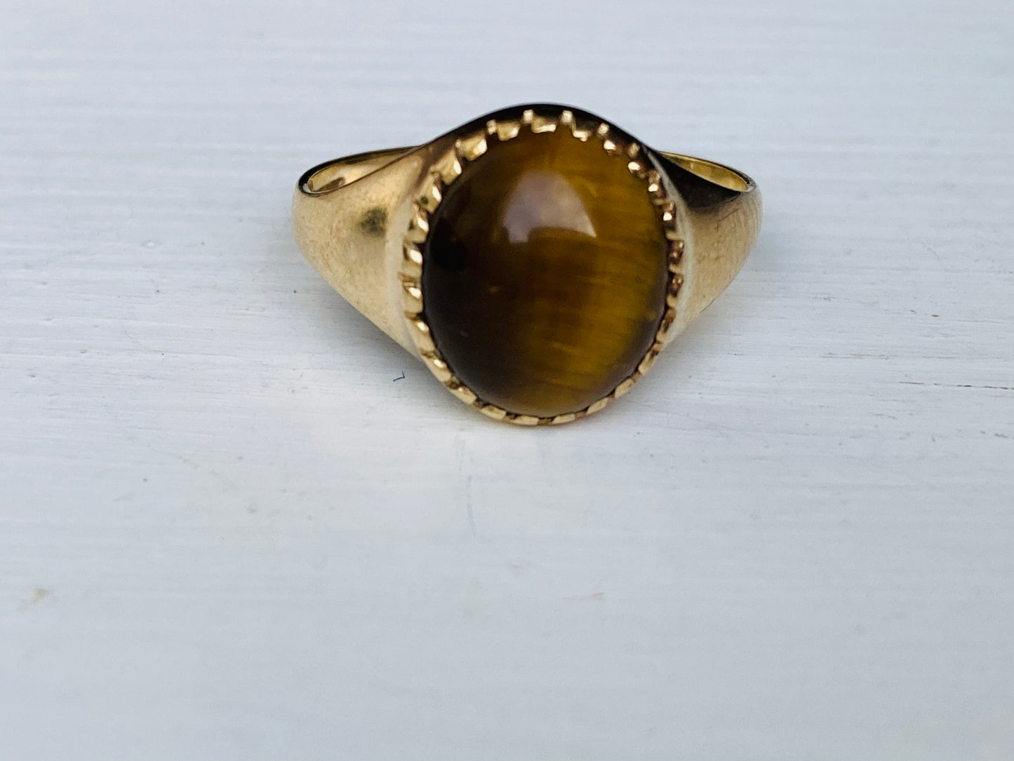 9ct Gold Tigers Eye Ring