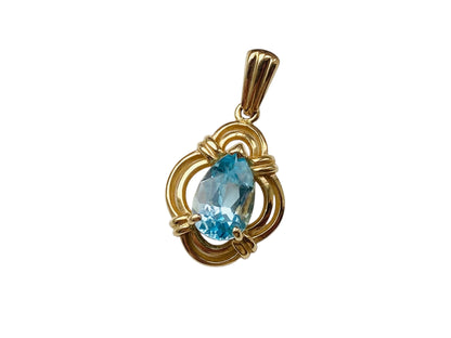 9ct Gold Topaz Pendant
