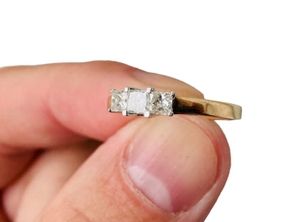 9ct Gold 0.50ct Three-Stone Diamond Ring