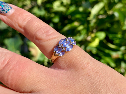 9ct Gold Tanzanite & Diamond Ring