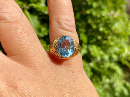 Vintage 9ct Gold Topaz Ring