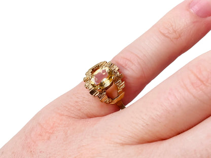 Vintage 9ct Gold Citrine Ring