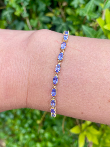 9ct Gold Tanzanite Bracelet