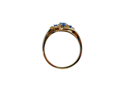9ct Gold Tanzanite & Diamond Ring