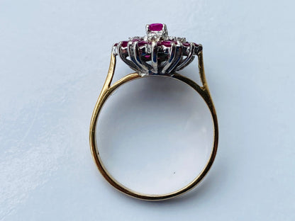 9ct Gold Ruby & Diamond Ring