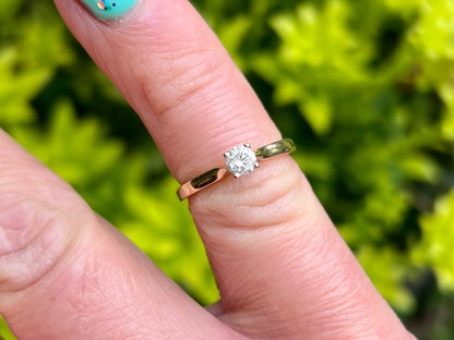 9ct Gold 0.25ct Diamond Solitaire Ring