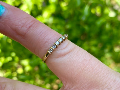 9ct Gold Six-Stone Diamond Ring