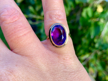 Vintage 9ct Gold Amethyst Ring