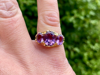 Vintage 9ct Gold Amethyst Ring