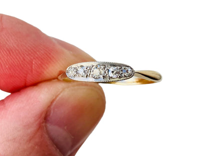 Antique 18ct Gold Five-Stone Diamond Ring