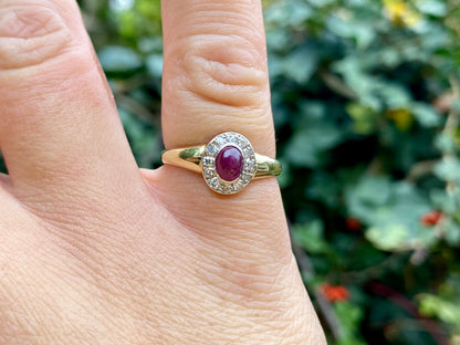 14ct Gold Ruby & Diamond Ring