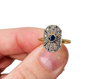 18ct Gold Sapphire & Diamond Ring