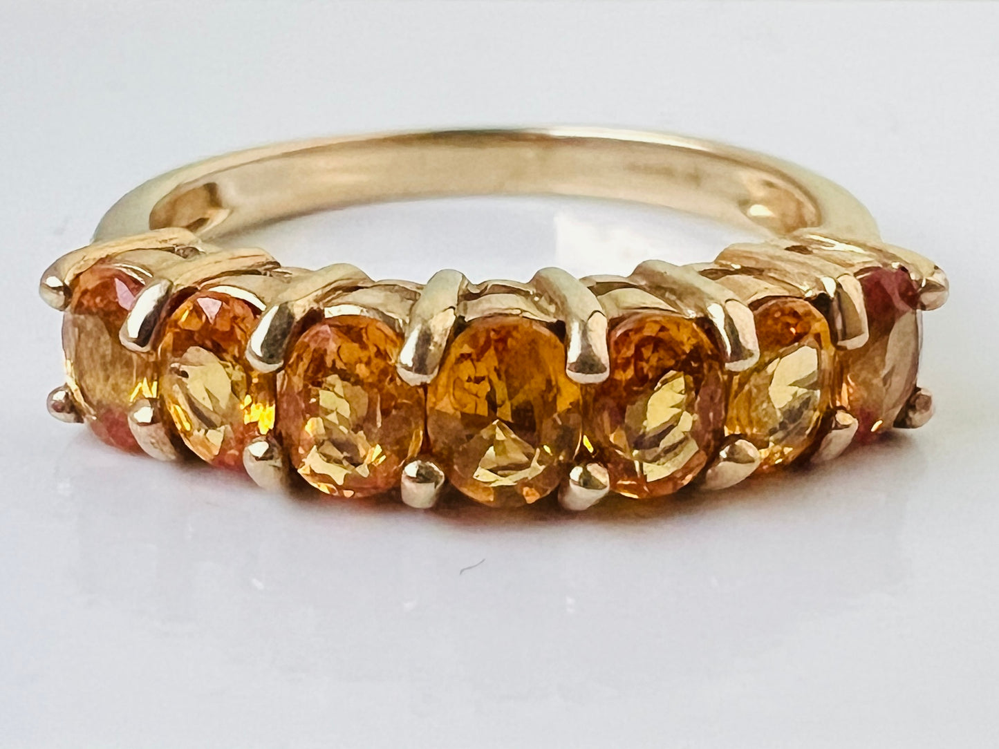 9ct Gold Orange Sapphire Ring