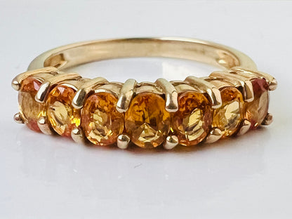 9ct Gold Orange Sapphire Ring