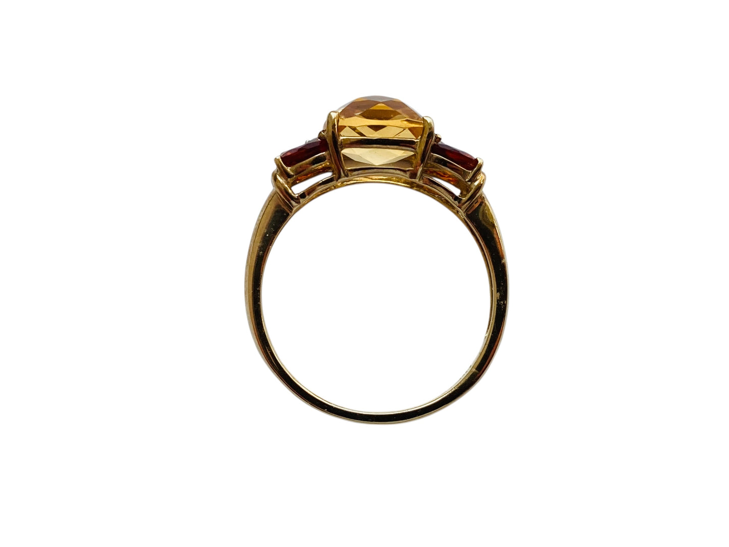 9ct Gold Citrine & Garnet Ring
