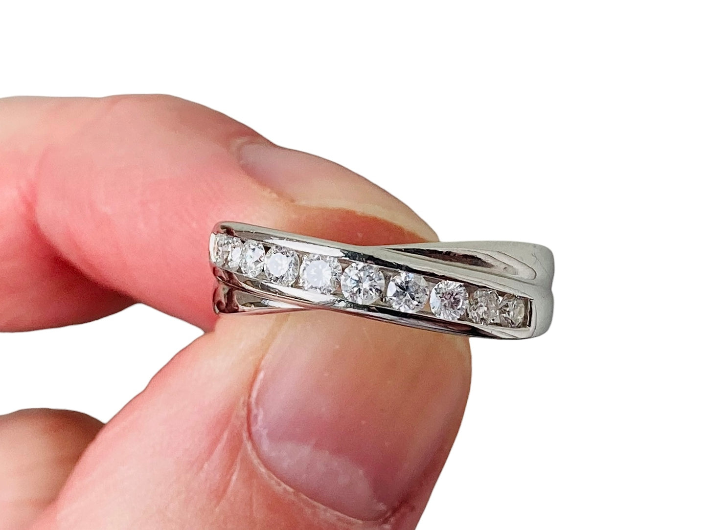 9ct Gold 0.50ct Diamond Crossover Ring