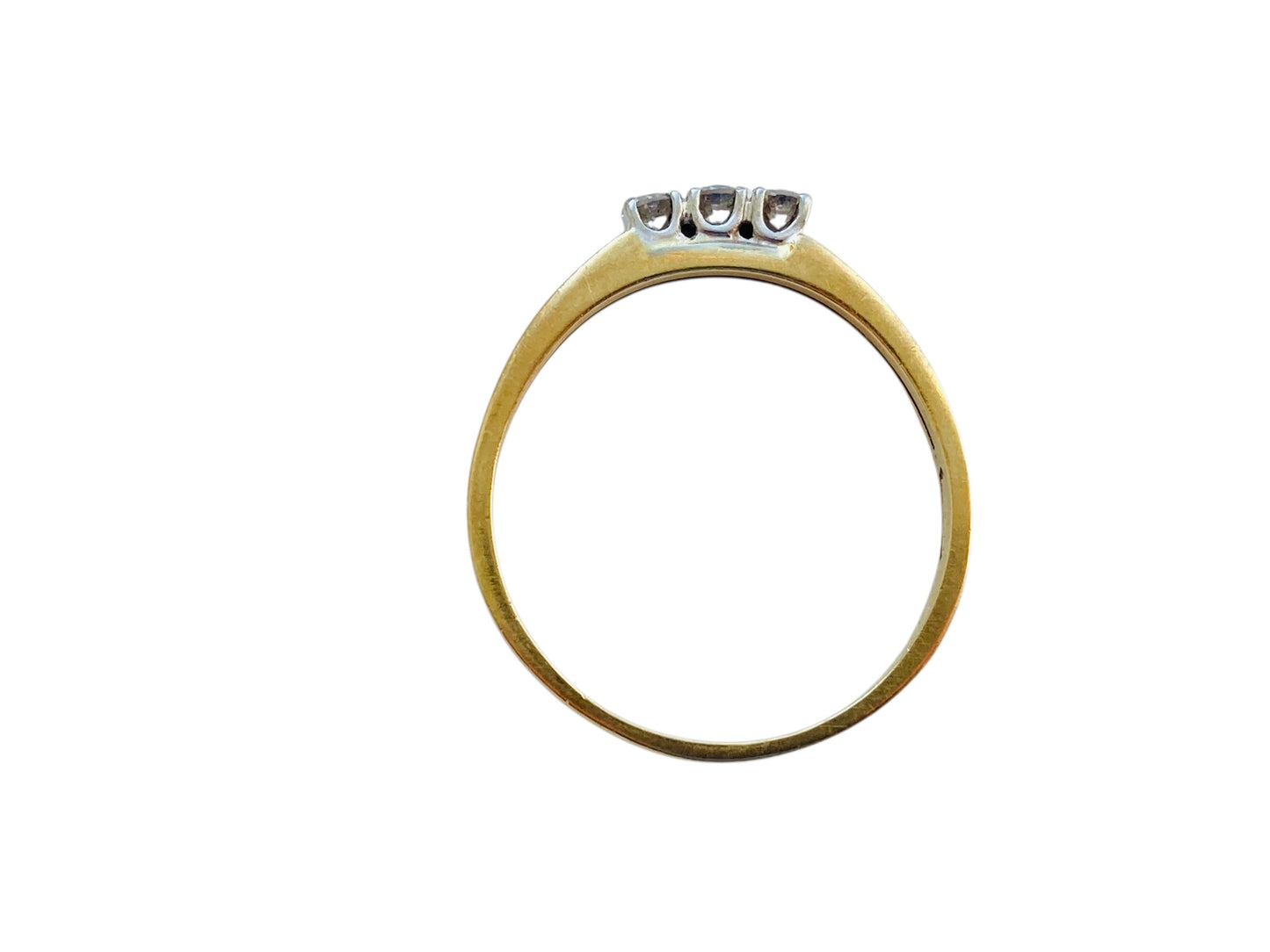 Vintage 18ct Gold Three-Stone Diamond Ring