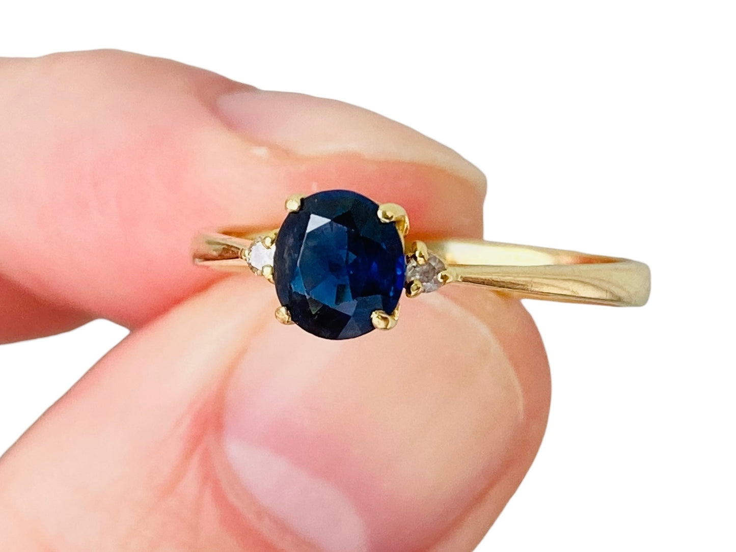 Vintage 18ct Gold Sapphire & Diamond Ring
