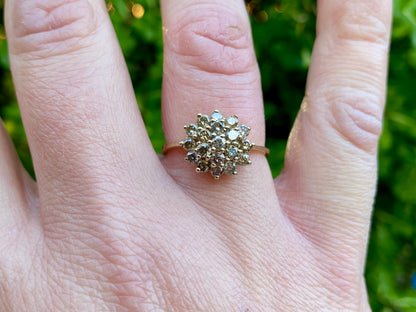 9ct Gold Champagne Diamond Ring