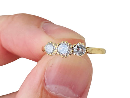 18ct Gold Three-Stone 0.50ct Diamond Ring