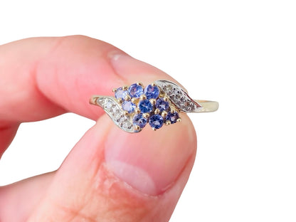 9ct Gold Tanzanite & Diamond Ring
