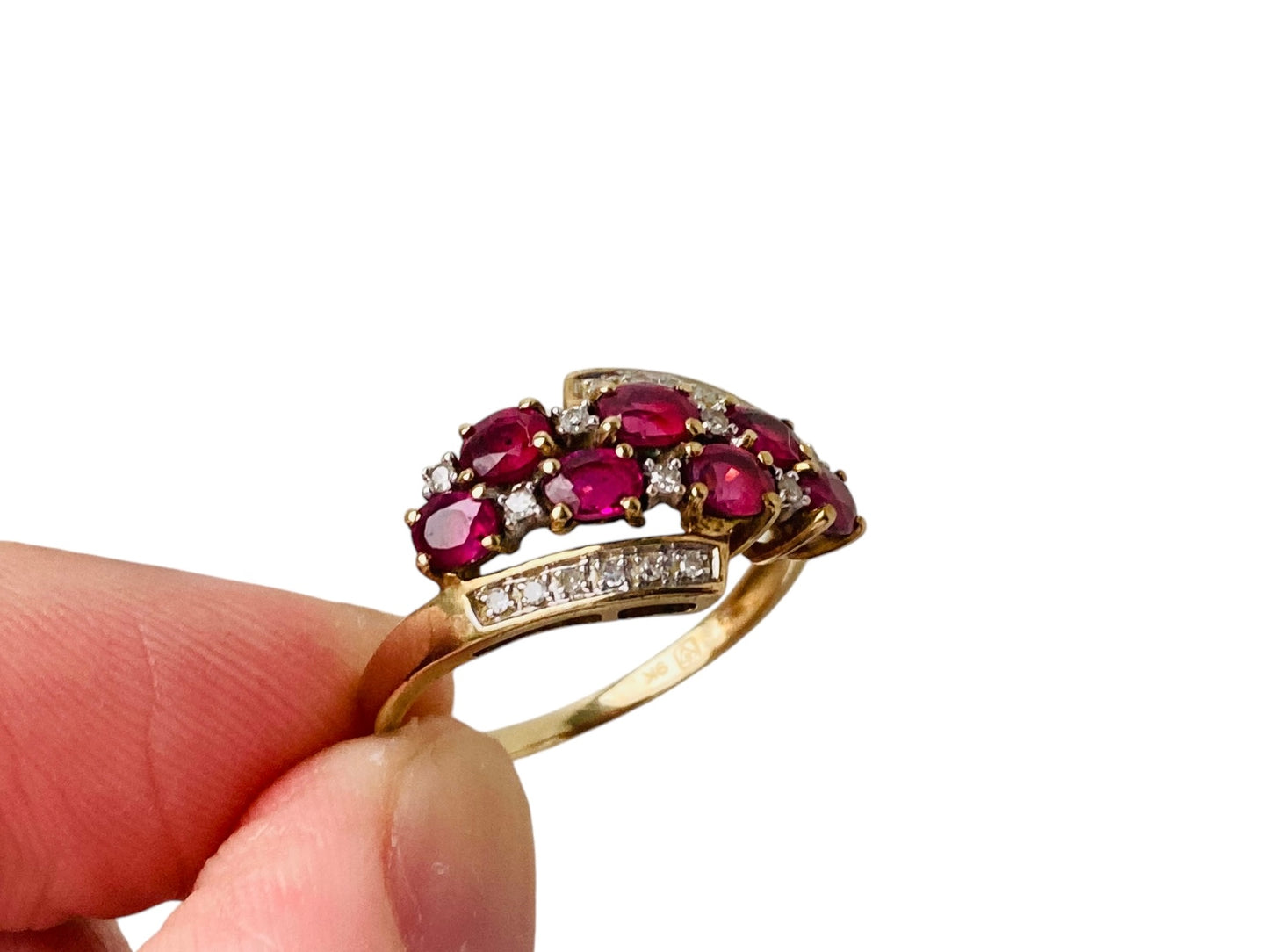 9ct Gold Ruby & Diamond Ring