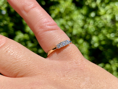 9ct Gold Three-Stone 0.33ct Diamond Ring