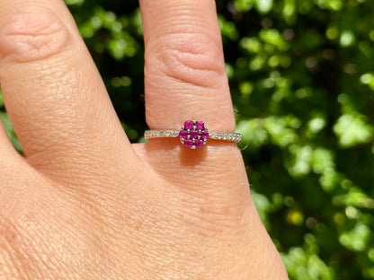 9ct Gold Ruby & Diamond Ring