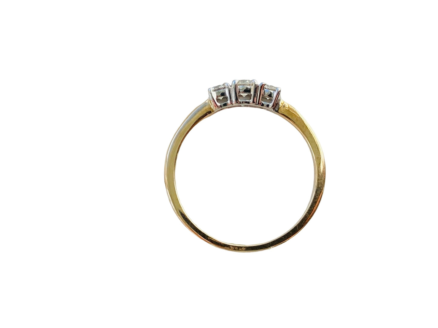 9ct Gold Three-Stone 0.33ct Diamond Ring