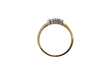 9ct Gold Three-Stone 0.33ct Diamond Ring