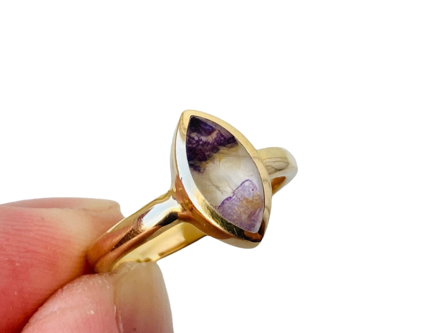 9ct Gold Blue John Ring